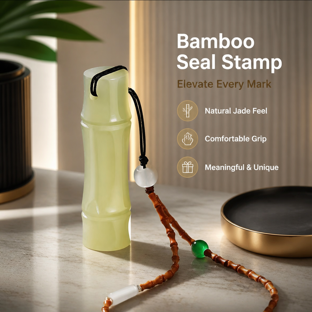 Personalized Chinese Name Seal – Elegant Bamboo Design Inspired by Eastern Culture