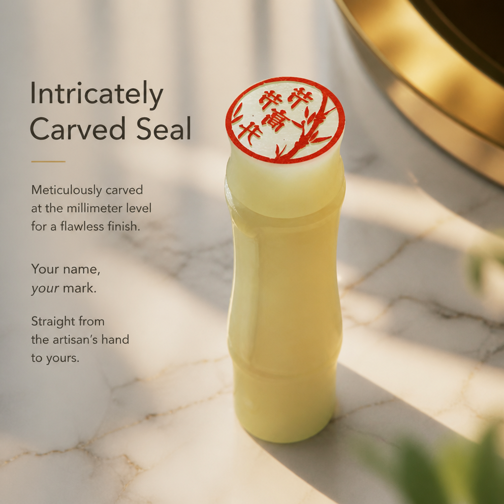 Personalized Chinese Name Seal – Elegant Bamboo Design Inspired by Eastern Culture