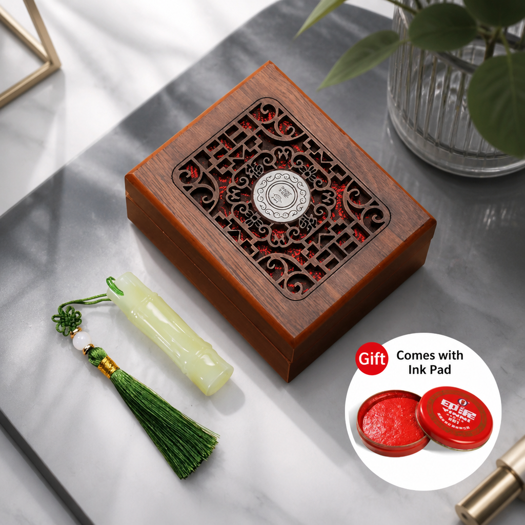 Personalized Chinese Name Seal – Elegant Bamboo Design Inspired by Eastern Culture
