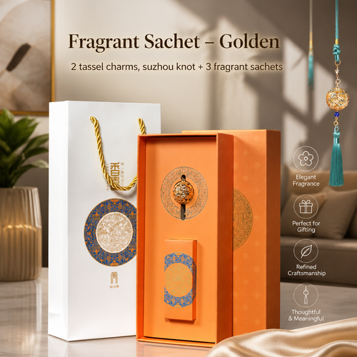Eastern Elegance Fragrance Sachet Set – Decorative Aroma Charm with Tassel