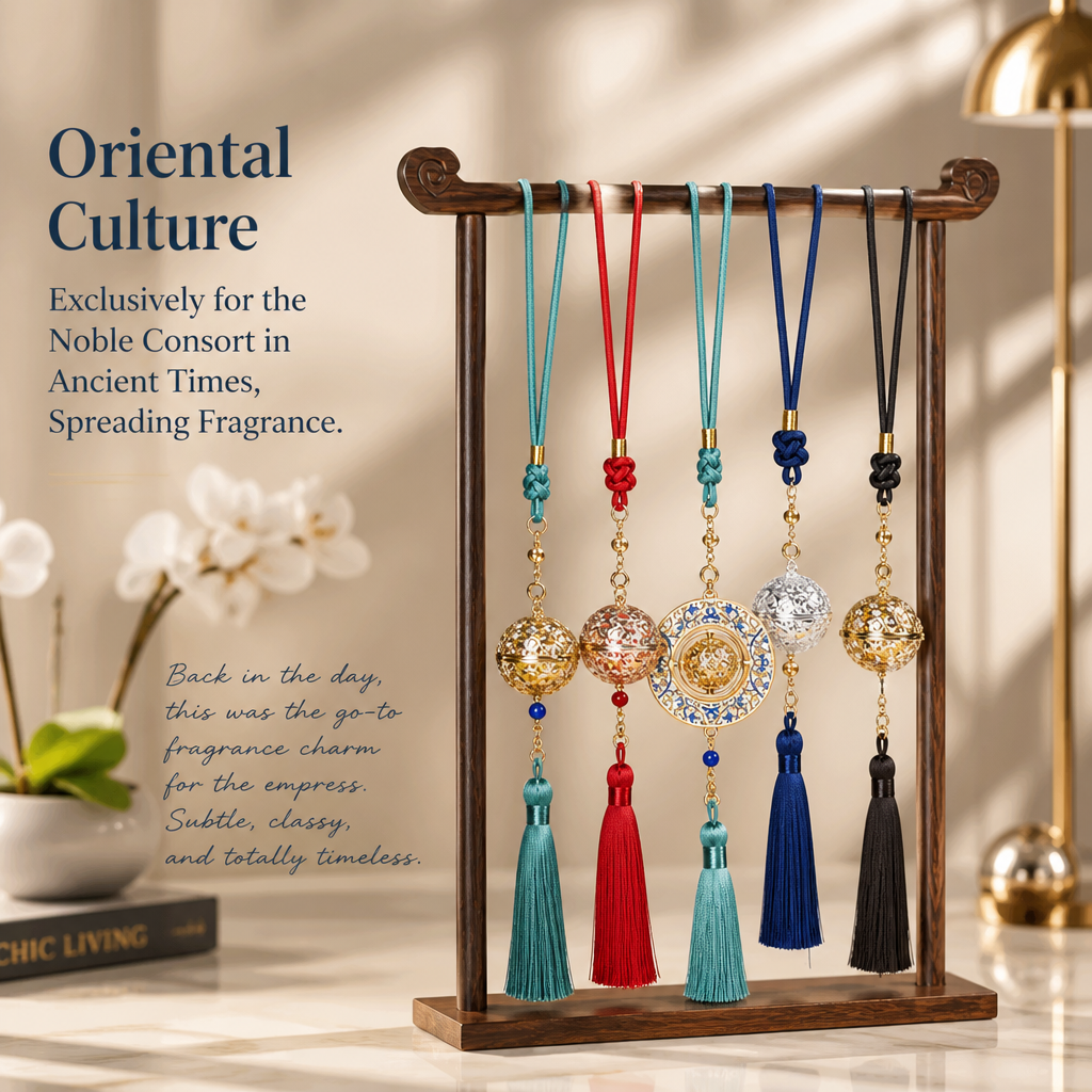 Eastern Elegance Fragrance Sachet Set – Decorative Aroma Charm with Tassel